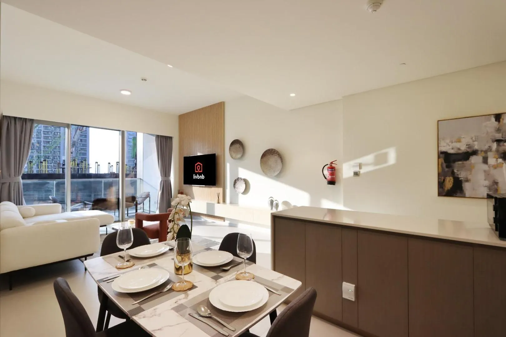Livbnb-Prestige 1Br In Grande, Pool With Iconic Burj Khalifa View Dubai
